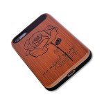 Wholesale iPhone 7 Plus Wood Style Design Case (Flower)
